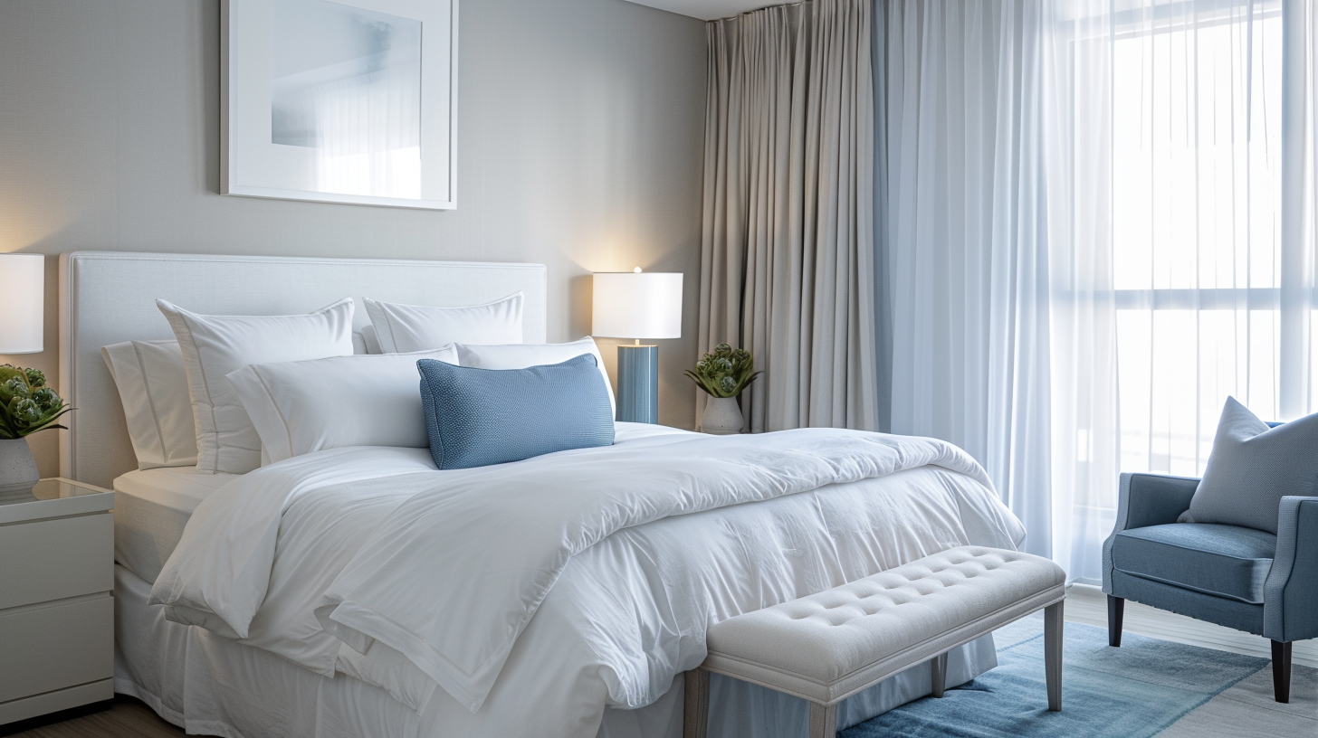 三珠株式会社の民泊清掃サービス - 清潔で明るい客室の仕上がり例